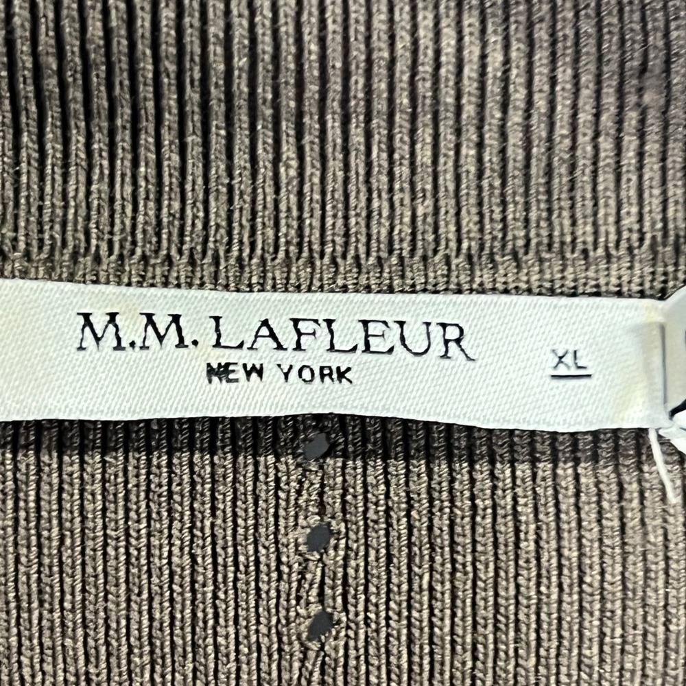 M.M.LaFleur Merritt Jardigan Women XL Ash Brown Knit Wrap Jacket Cardigan Blazer - Picture 4 of 12
